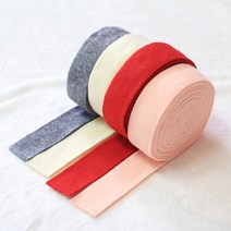 소프트울 펠트리본 4clolor 폭5cm 길이500cm 트리장식 겨울리본, 레드