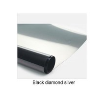 50cm x 1m 방수 창문 필름 편도 미러 실버 절연 스티커 UV 거부 개인 정보 보호 창 색조, black diamond silver