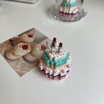 블록 케이크 장난감 미니케이크 DIY 완성품 선물 인스타그램 키덜트 인테리어 소품, A. 작은 케이크 블록
