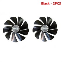 새로운 95mm cf1015h12d dc 12v 쿨러 cpu 팬 교체 사파이어 radeon nitro rx470 rx480 rx570 4g rx 580 8gb 그래픽 비디오 카드, 블랙 2 개