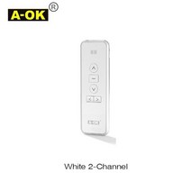 IOT 스마트 커튼 전동식 인공지능 a-ok rf433 원격 컨트롤러 ac123-01 ac123-02 ac123-06 ac123-16 a-ok rf433 모터 흰색검정색 옵션, w-2 채널, 배터리 없이, w-2 채널