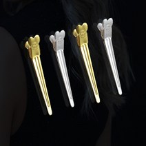 머리핀 액세서리 핀셋 핀 뿌리 머리카락 고정 셀프 커팅 미용, 1-핀컬핀10P-실버