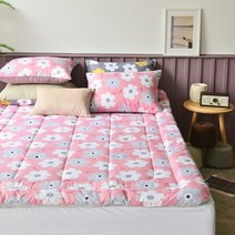 [다올]알러지케어 먼지 진드기 차단 패드보다 5cm 사계절 매트리스 침대 토퍼 슈퍼싱글/퀸, 블루밍그레이