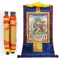 탱화 티벳 천주 석가모니 경면주사 thangka 표구사 탱화 불화 달마도 참선 불교미술 도매 불교 용품 - 120cm 대형 불교 예술 실크 padmasambhava 부처 5, 65x48cm, 04