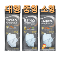 크리넥스 방역용 마스크 베이직 KF94 대형 중형 소형 하늘색 4단 5중 방역 30매, 대형 30매