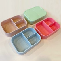 유어베러데이 실리콘 유아도시락통 밀폐력 좋은 어린이소풍도시락통 직장인 도시락통 전자렌지 가능, 파스텔그린