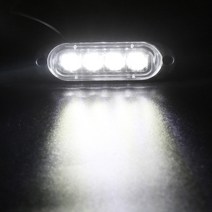 범용 4 LED 사이드 마커 라이트 12-24V 방수 클리어런스 램프 표시등 신호등 트럭 트레일러 밴 픽업 보트, [02] WHITE, [01] 4PCS