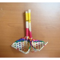 색동복조리(대)+일반리본+복주머니 전통복조리 대나무 복조리 민속품 장식소품