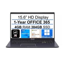 [에이수스 정품]ASUS아수스 초박형 노트북 15.6인치 HD 디스플레이 인텔 펜티엄 프로세서 384GB SSD128GB eMMC+256GB PCIe SSD 4GB RAM Wi-F, 2X Extra SSD