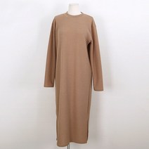 마이시즌 여성 로즈 슬릿 니트 원피스