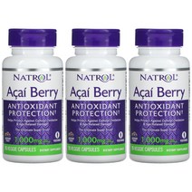 3병 Natrol 아사이베리 500mg 75베지캡슐 스테아린산마그네슘 말토덱스트린