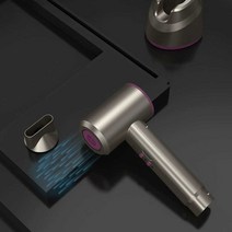 무선 헤어드라이기 충전식 차량 캠핑 여행 휴대용, 블랙