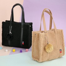 따뜻한 양털 인조 퍼 털가방 토트백 가을 겨울 스퀘어 여성백 가방 12027