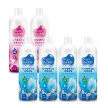 슈가버블 식기세척기 1종 액체 세제 1L x 4p + 헹굼보조제 린스 1L x 2p, 1세트