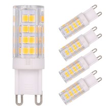 Tomshine AC220-240V 5W LED 전구 옥수수 G9 기본 5 따뜻한 화이트 400lm를 장착, 5개, Warm white