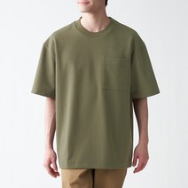 무인양품 MUJI 남성 면혼방 이중편직 빅 티셔츠 ABA08A1S