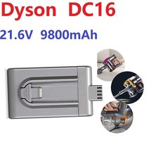 V7플러피 V6 V8 V10 V11 교체 다이슨배터리 리튬 이온 충전식 진공 청소기 배터리 다이슨 DC16 21.6V 9800mAh 전동 공구 모델에 적합, 01 DC16 21.6V9.8Ah