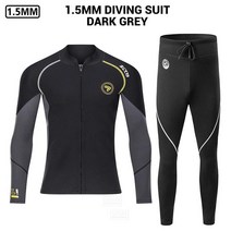 [해외] 스쿠버 다이빙 슈트 남성용 서핑 직구, 10.MT201 GY Wetsuit Men - L