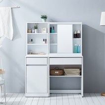 동서가구 이즈 퀸 1000 수납 거울 화장대, 화이트