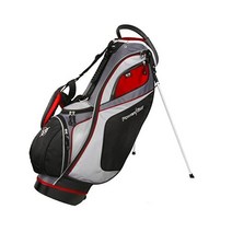 PowerBilt Powerbilt TPS Dunes 14-Way 골프 스탠드 백, Black/Red, Black/Red