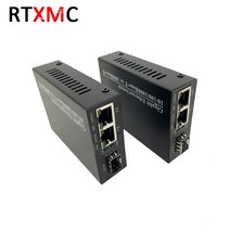 광케이블 광접속기 SFP 미디어 컨버터 광섬유 스위치 광 트랜시버 이더넷 2 개 1.25G 1SFP + 2UTP 10/100/1, 한개옵션0