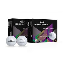 마스로얄 새 골프공 고반발 비거리 장타 골프공 트리플라인 2피스 40P, 화이트 40개