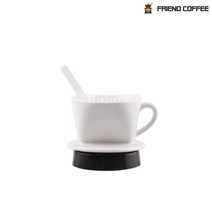 1-2인 화이트 핸드드립 도자기 드리퍼 커피용품 홈로스팅 캠핑 카페