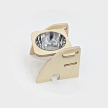 리빙원디자인 고양이 강아지 말리식탁 1구 2구 3구 자작나무 원목 그릇포함 반려동물식기, 1개, 1구 강아지패턴