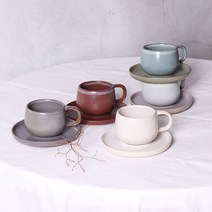 포르투갈 메사 우노 미니멀 커피잔 받침 티컵앤소서, 컵받침 1p, 그린