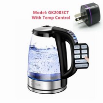 주방용 가전 DEVISIB 가변 온도 전기 주전자 차 커피에 대 한 2.0L 유리 끓인 건조 보호 주방, Digital 220V AU Plug