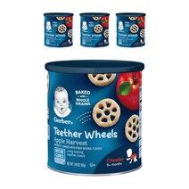 Gerber 티서 휠 42g, 4개, 애플 하베스트 (Apple Harvest)