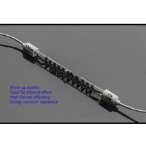 탄소 섬유 히터 전기 튜브 12V/24V/48V 저압전 파이프 적외선 적합, 07 OD12mm48V300W-170mm