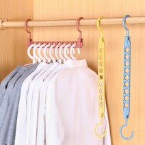 행거 까사미아헹거 플라스틱 9 홀 매직 옷걸이 건조 랙 다목적 가정용 옷장 보관 옷걸이, 회색