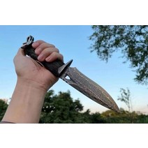 TURENZ-다마스커스 스틸 VG10 생존 클라이밍 칼 칼집 수제 캠핑 도구, [01] auspicious