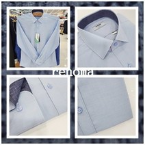 레노마셔츠 슬림핏/구김성 적은/카라-소매 안 배색/솔리드 옴므 와이셔츠 RZRSLP954 -Q