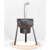 드럼통 화로 불멍 숯불 캠핑 펜션 구이 아궁이 그릴, 업그레이드형 43CM + 패키지(링 3개)