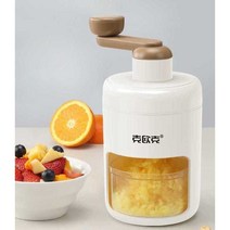 팥빙수기계 빙수제조기 얼음가는기계 빙수기 분쇄기, 유백색 (얼음형 2개 포함)