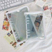 포카홀더북 띠부씰 콜북 바인더 셀프 포토북 콜렉트북 지퍼 수집 투명 북, 화이트 커버만
