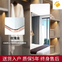 전신거울 가정용 옷장설치 미러 슬라이드 접이식 착용, 기타, 아니, 로즈골드 110*35cm 미닫이문 전용