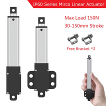 엑추에이터 모터 전동실린더 12v mirco 전기 선형 액추에이터 원격 제어용 30mm50mm100mm150mm 스트로크 홈 오토메이션 로봇 최대 부하 150n, m2 20n 부하, 150mm 스트로크 길이