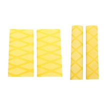 BMW 호환 혼다 스즈키용 바이크 오토바이 핸들 열 수축 그립 커버 고무 핸들바 장갑 슬립 진동 방지 1 쌍, [14] Full set-Yellow