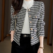 휴드 메더 골드버튼 하운드 투스 트위드 자켓