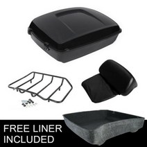 알루미늄탑박스 할리 투어링 로드 스트리트 일렉트라 글라이드 2014 오토바이 개조 투어 팩 트렁크 등받이 수하물 랙 포함