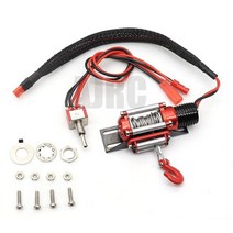 RC카 110 redcat hpi tamiya axial scx10 trx-4 rc4wd d90 rc 자동차 용 스위치가있는 금속 강철 유선 자동 시뮬레이션 윈치, 금속 윈치