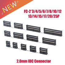 10 PCS 2.0 10P 12P 14P IDC 소켓 핀 듀얼 행 피치 2.0mm IDC 커넥터 케이블 소켓 플러그 리본 케이블, 03 10P