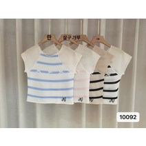 도파민 라운드 스트라이프 펀치 반소매