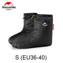 Naturehike 남성용 다운 채워진 슬리퍼 부츠 여성용 부티 양말 겨울 캠핑을위한 따뜻한 부드러운 신발 침낭 92, S 사이즈, 1개