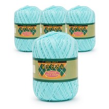필립섬유 쎄비 실크 인견사 뜨개실 90g x 4p, 812 라이트하늘