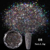 반사 어두운 플래시 Holographics 네일 파우더 반짝이 Glitters 아트 먼지 장식 크롬 안료 DIY 액세서리, 한개옵션1, 22 46