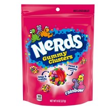 [미국직배송]너드 구미 클러스터 젤리 226g Nerds Gummy Clusters Candy 8oz, 1